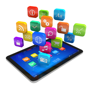 iPad and icons_no background